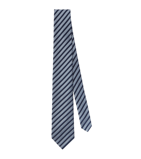 Charvet Gravata listrada de seda jacquard