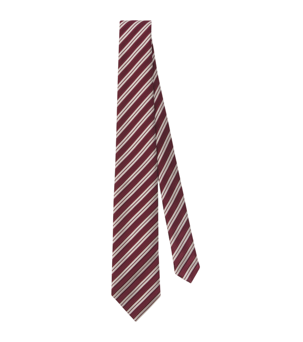 Charvet Gravata listrada de seda jacquard