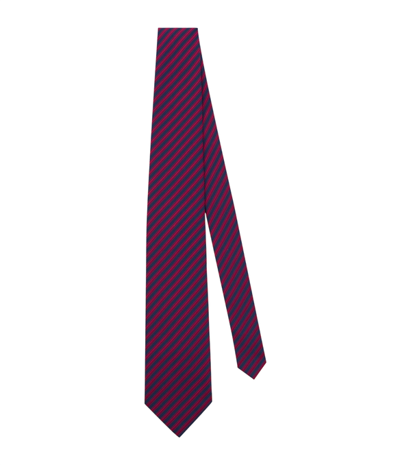 Charvet Gravata listrada de seda jacquard