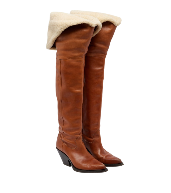 Chloé Azelan  leather over-the-knee boots