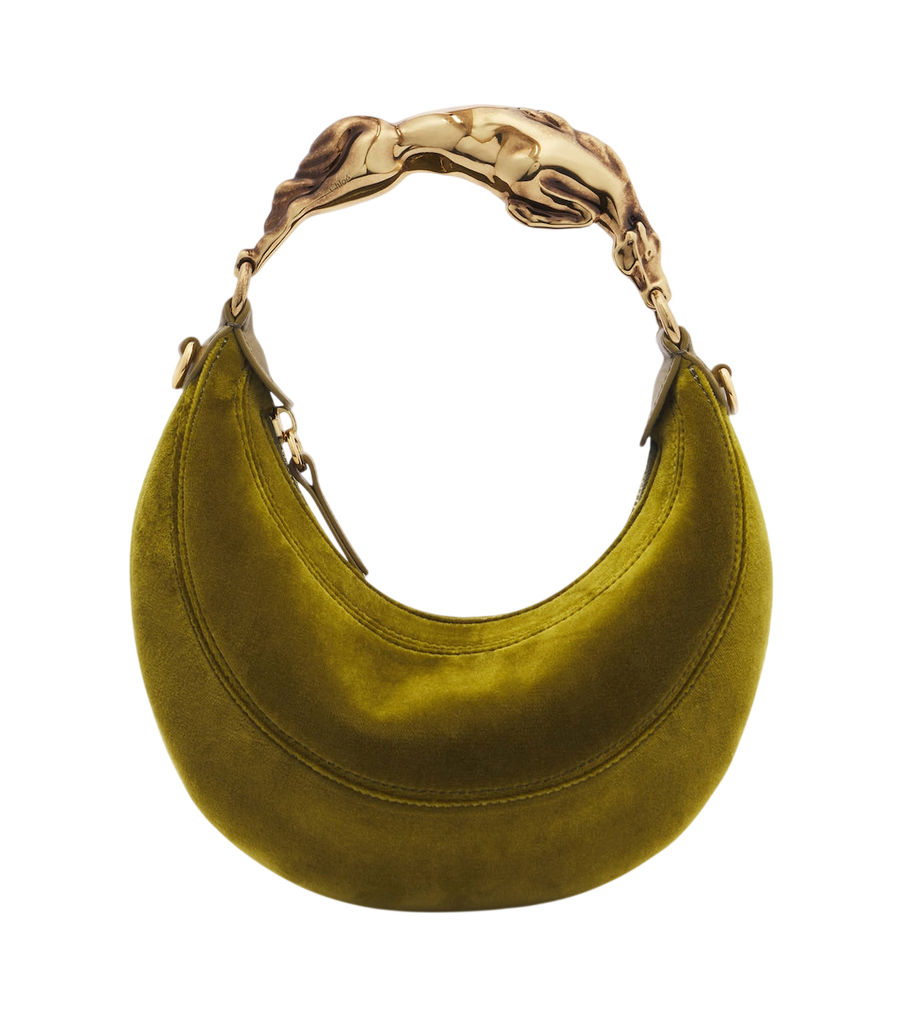 Chloé Chain Horse Small velvet top-handle bag