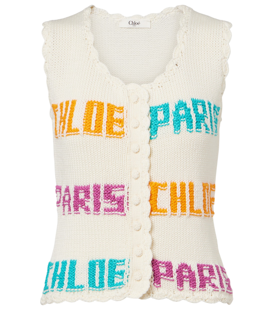 Chloé Crocheted cotton top