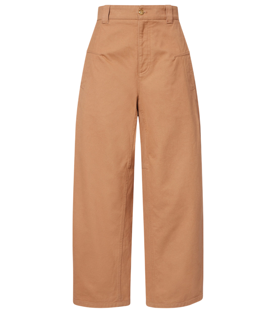 Chloé Cropped barrel-leg pants