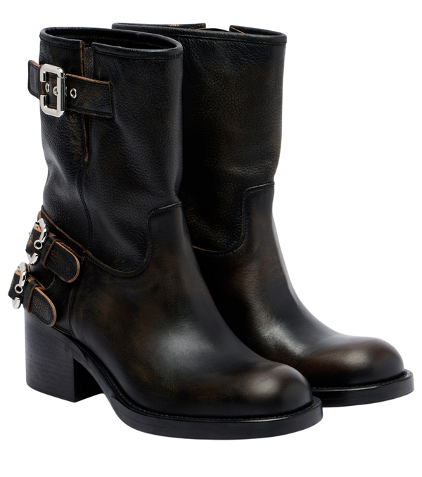 Chloé Dakota 60 leather biker boots