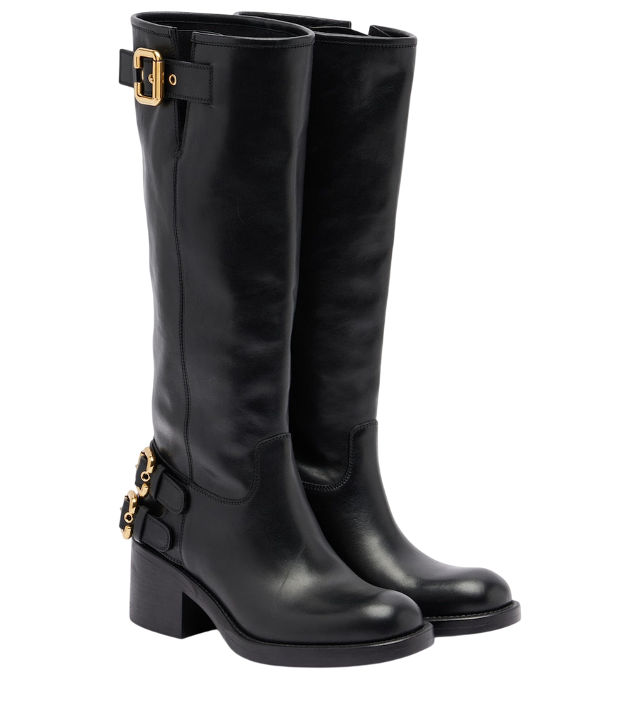 Chloé Dakota leather biker boots