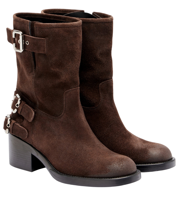 Chloé Dakota suede biker boots