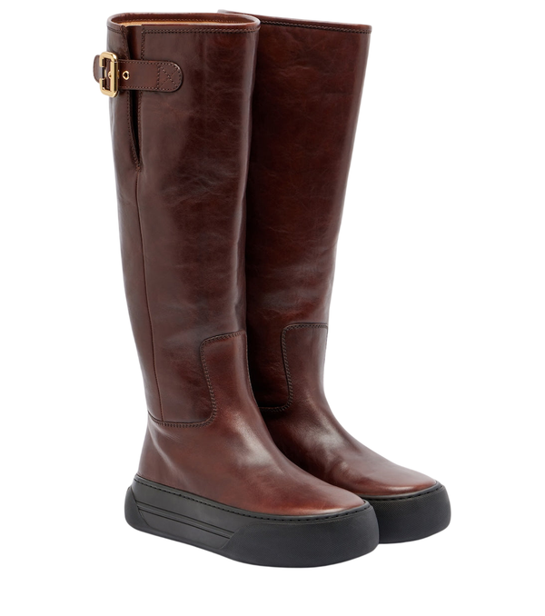 Chloé Delia leather knee-high boots
