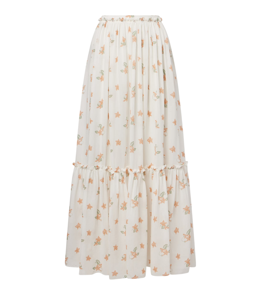 Chloé Gonna lunga in seta con stampa floreale