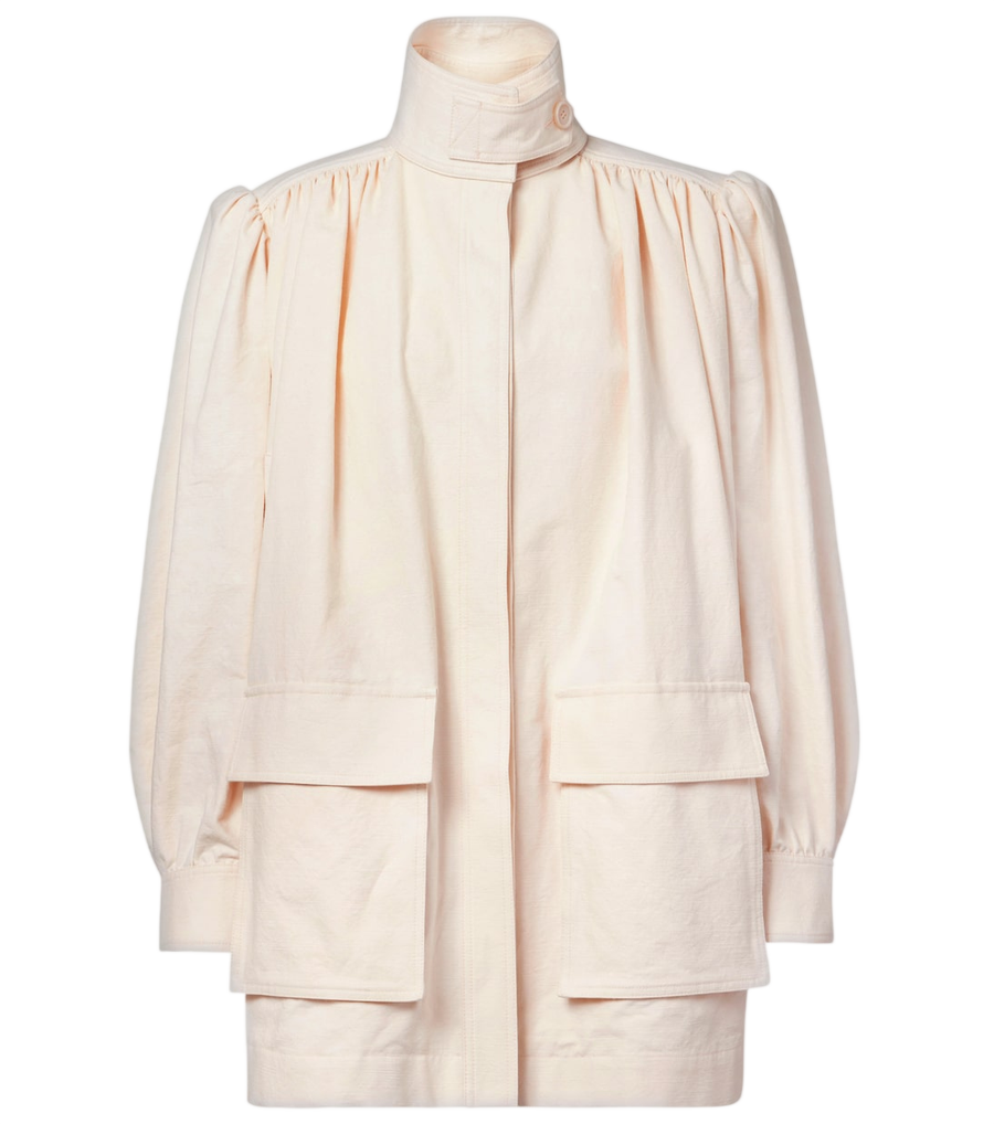 Chloé Gathered cotton canvas jacket