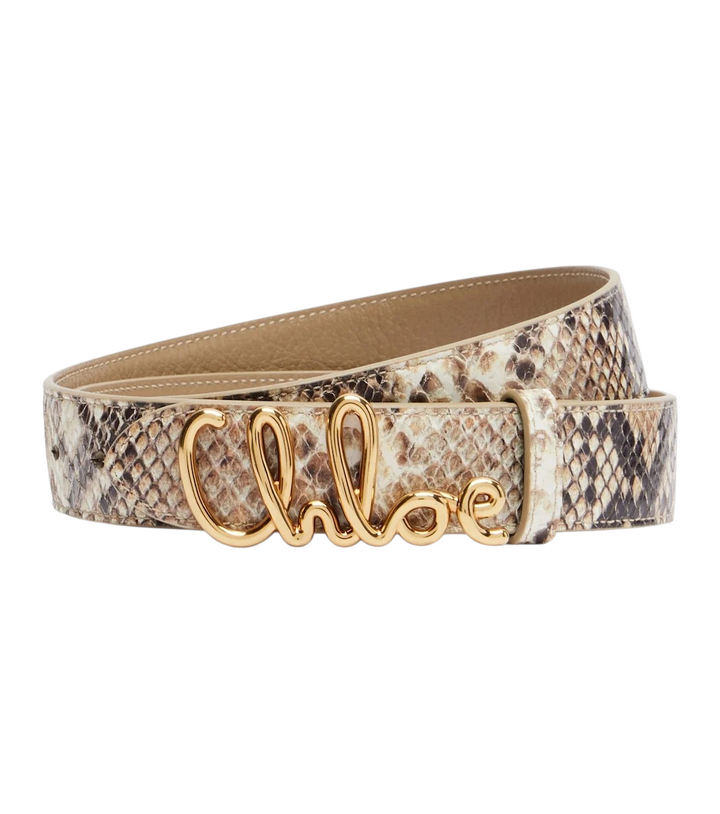 Chloé Iconic snake-effect leather belt [white-bg-processed] 1787674592306