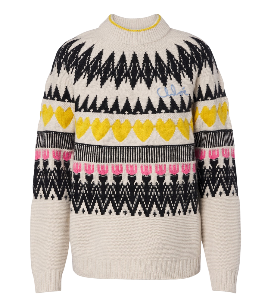 Chloé Jacquard wool and cashmere sweater