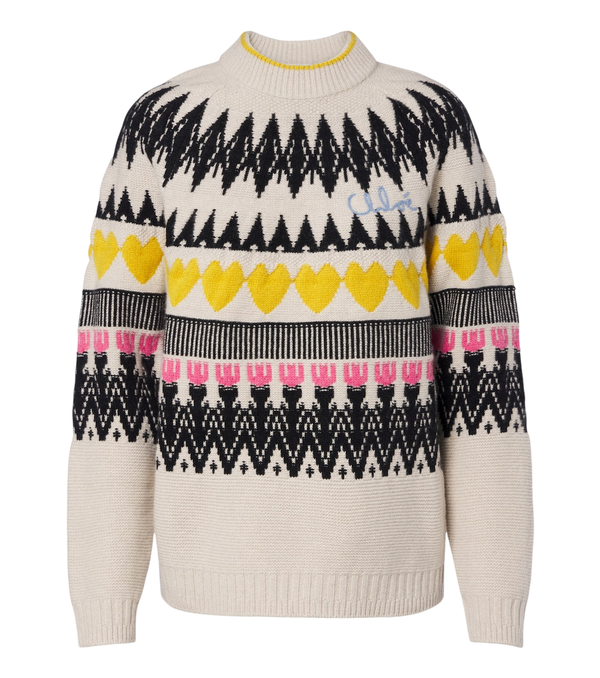 Chloé Jacquard wool and cashmere sweater