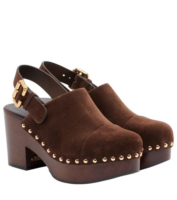 Chloé Jeannette suede clogs