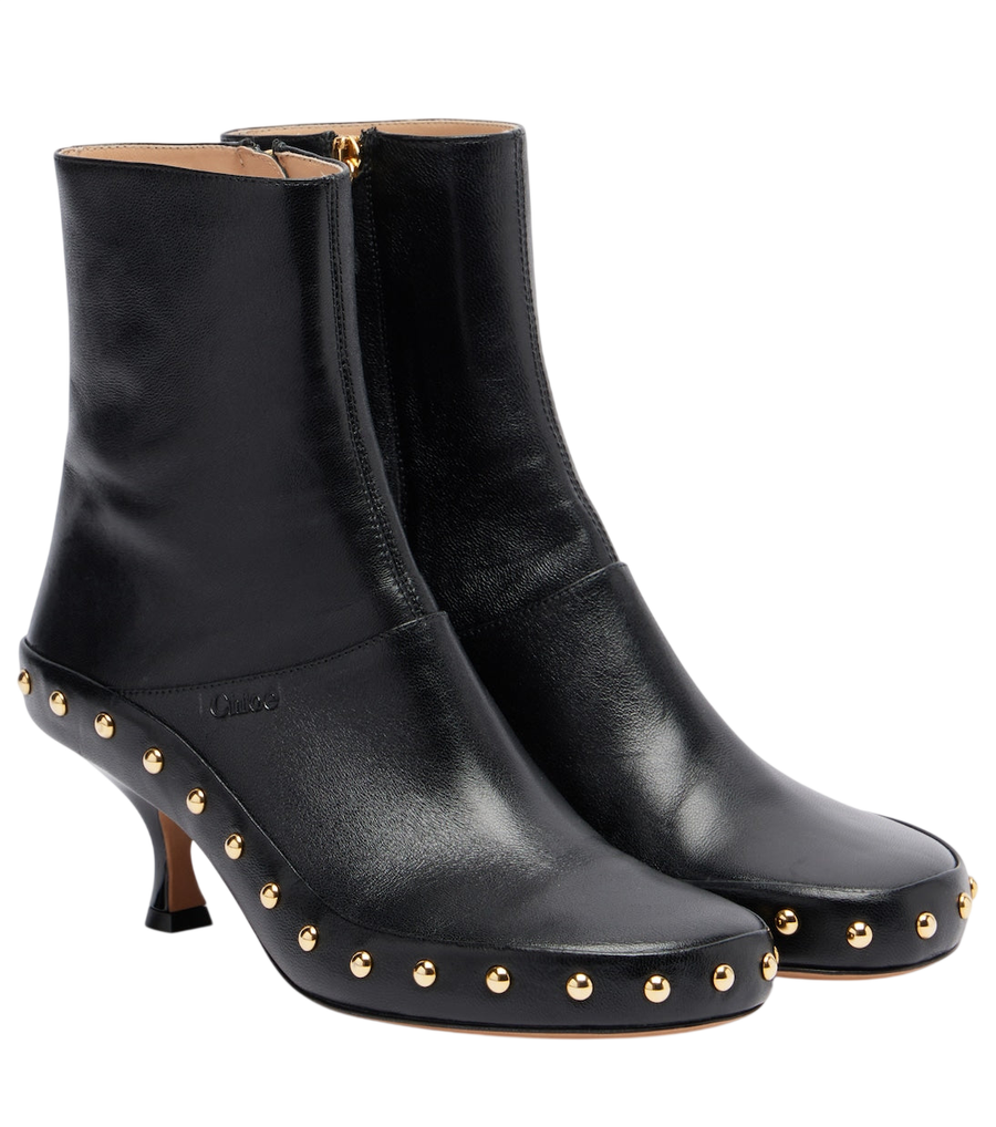 Chloé Junie studded leather ankle boots
