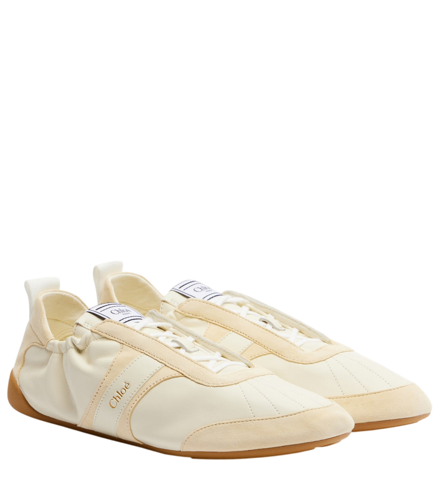 Chloé Kick leather and suede sneakers