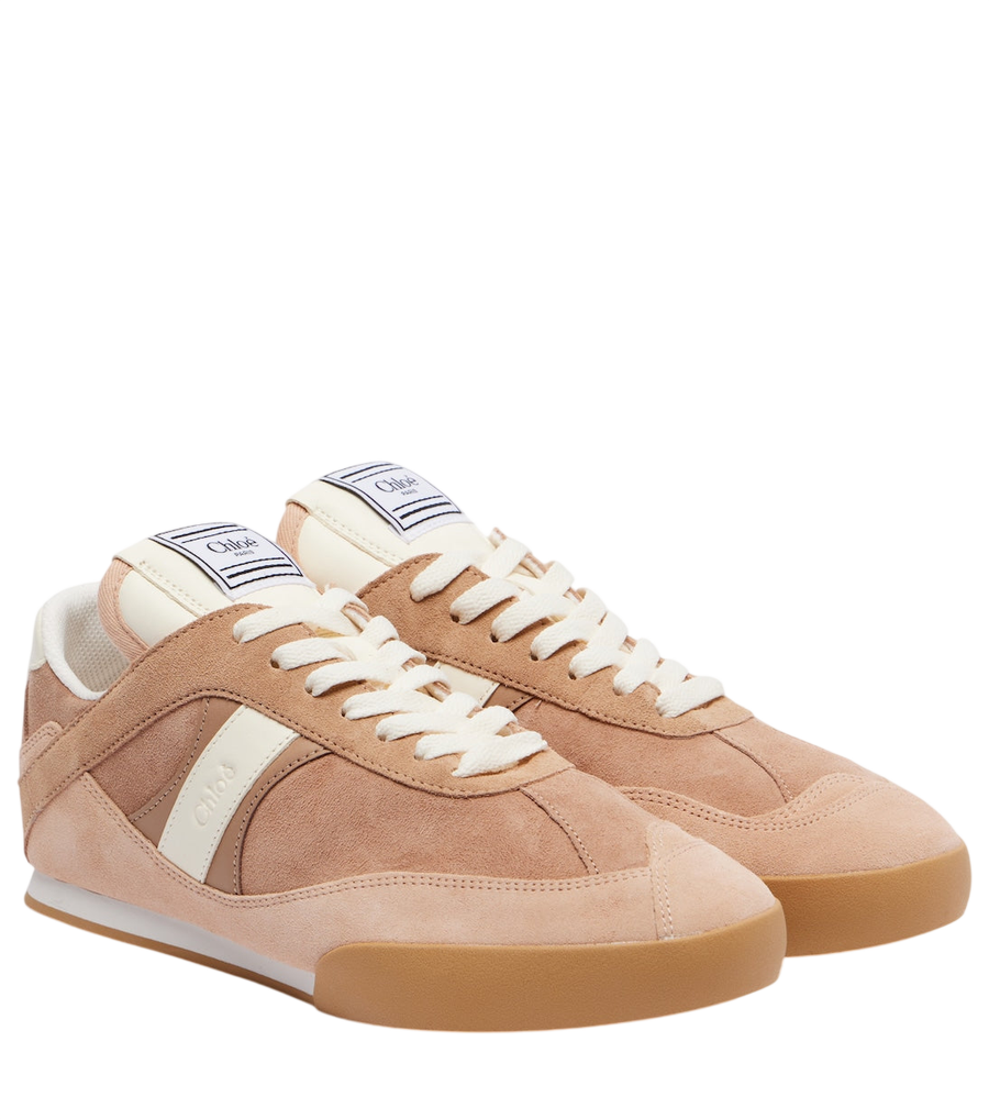Chloé Kick suede and leather sneakers