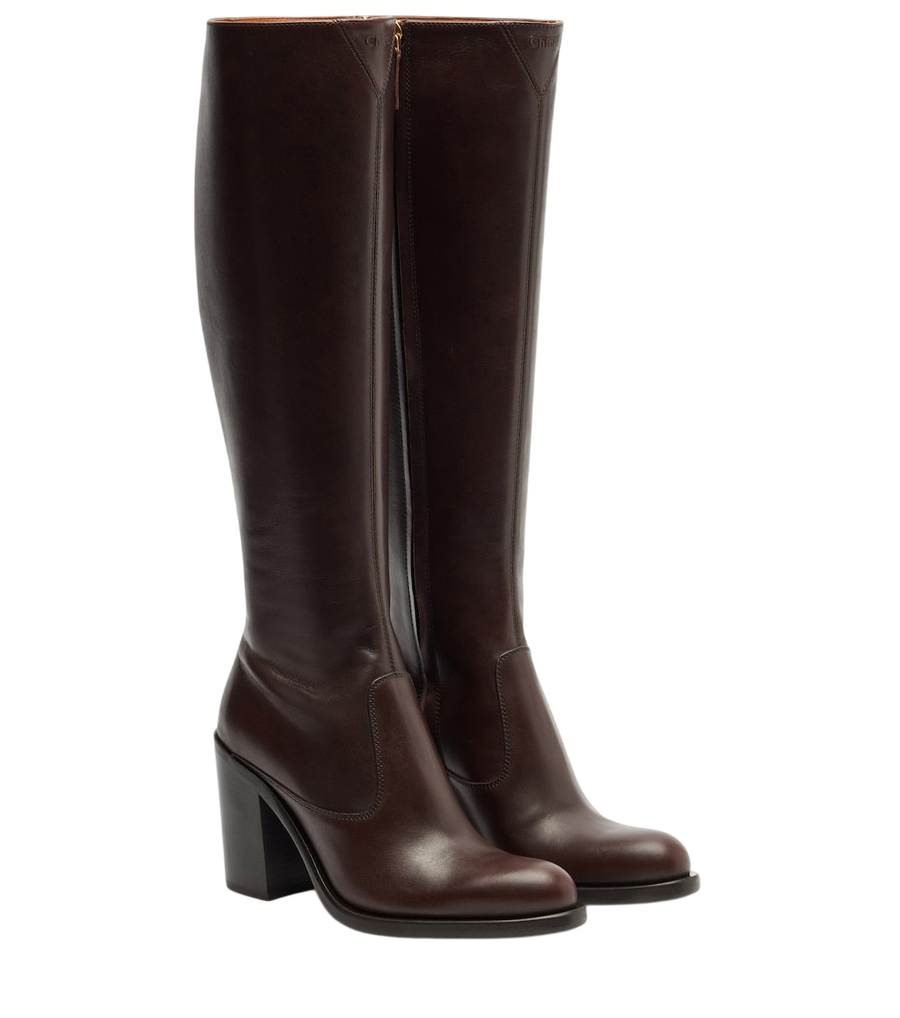 Chloé Leather knee-high boots