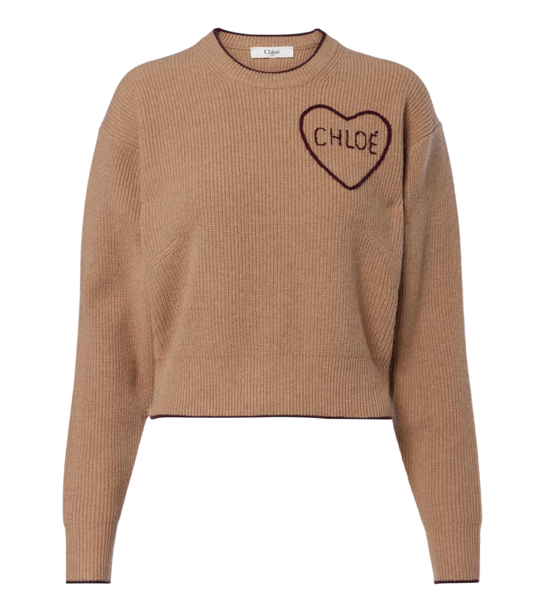 Chloé Logo wool and cashmere sweater