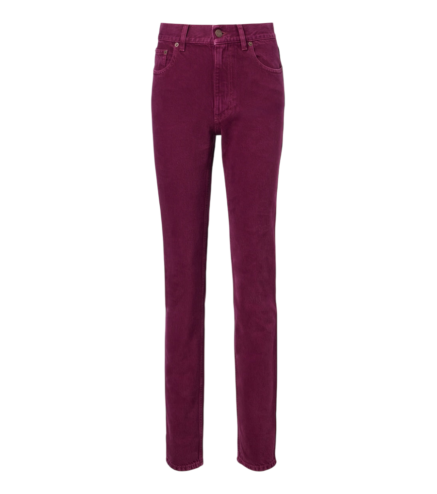 Chloé Calça jeans slim de cintura média
