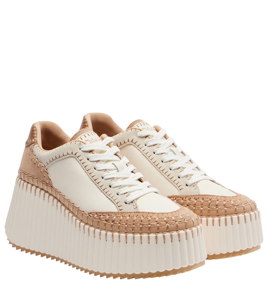 Chloé Nama leather platform sneakers