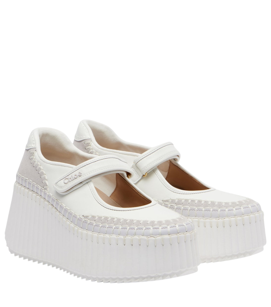 Chloé Nama leather platform sneakers