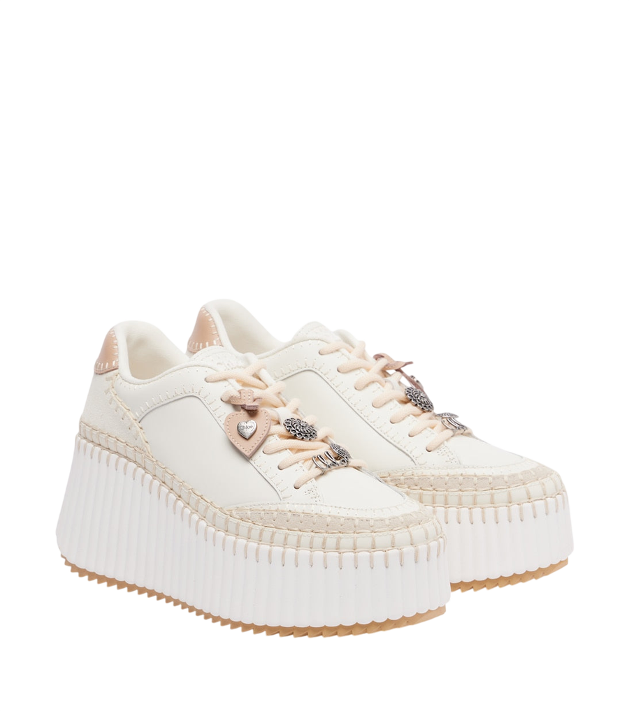 Chloé Nama leather platform sneakers