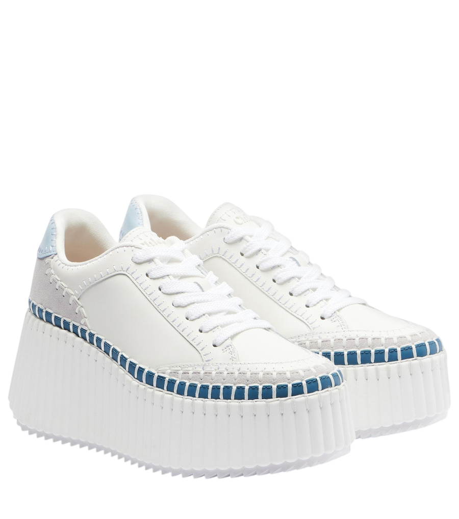 Chloé Nama leather platform sneakers