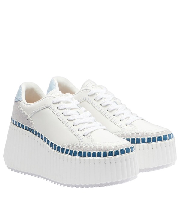 Chloé Nama leather platform sneakers