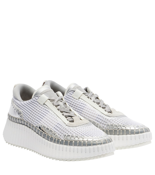 Chloé Nama metallic-effect platform sneakers