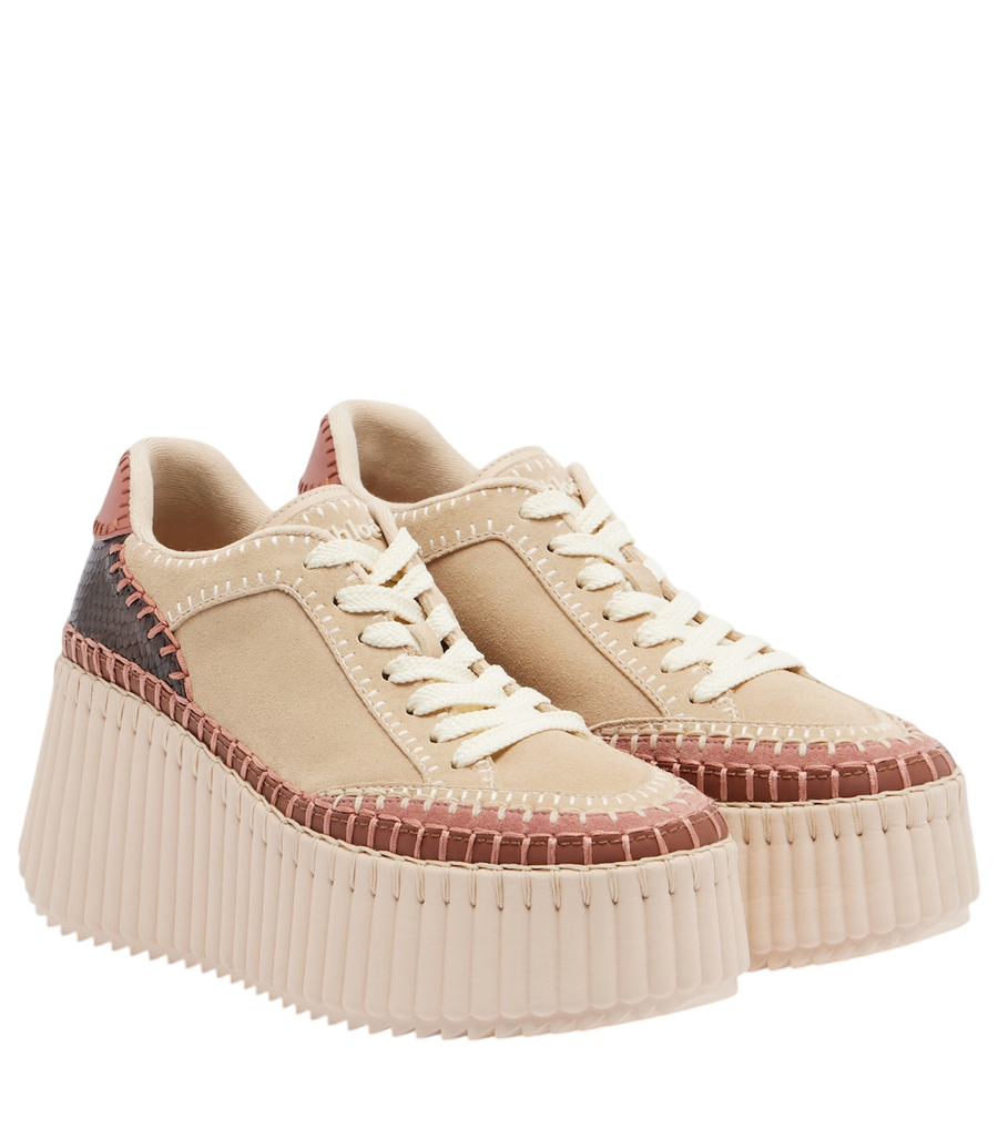 Chloé Nama suede platform sneakers