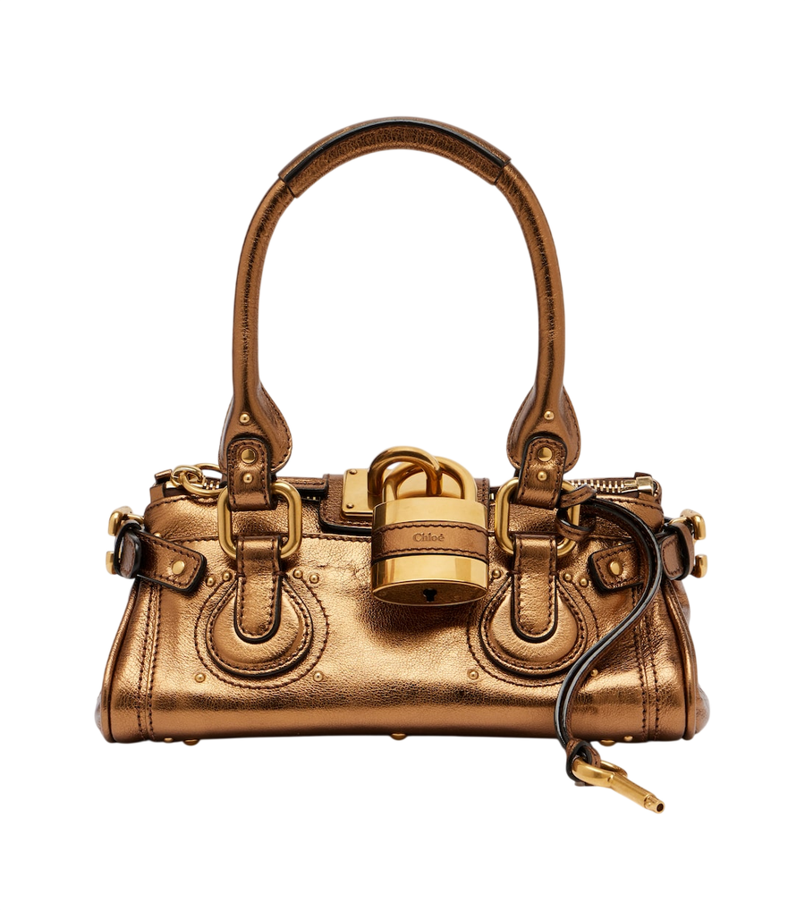 Chloé Paddington metallic leather shoulder bag