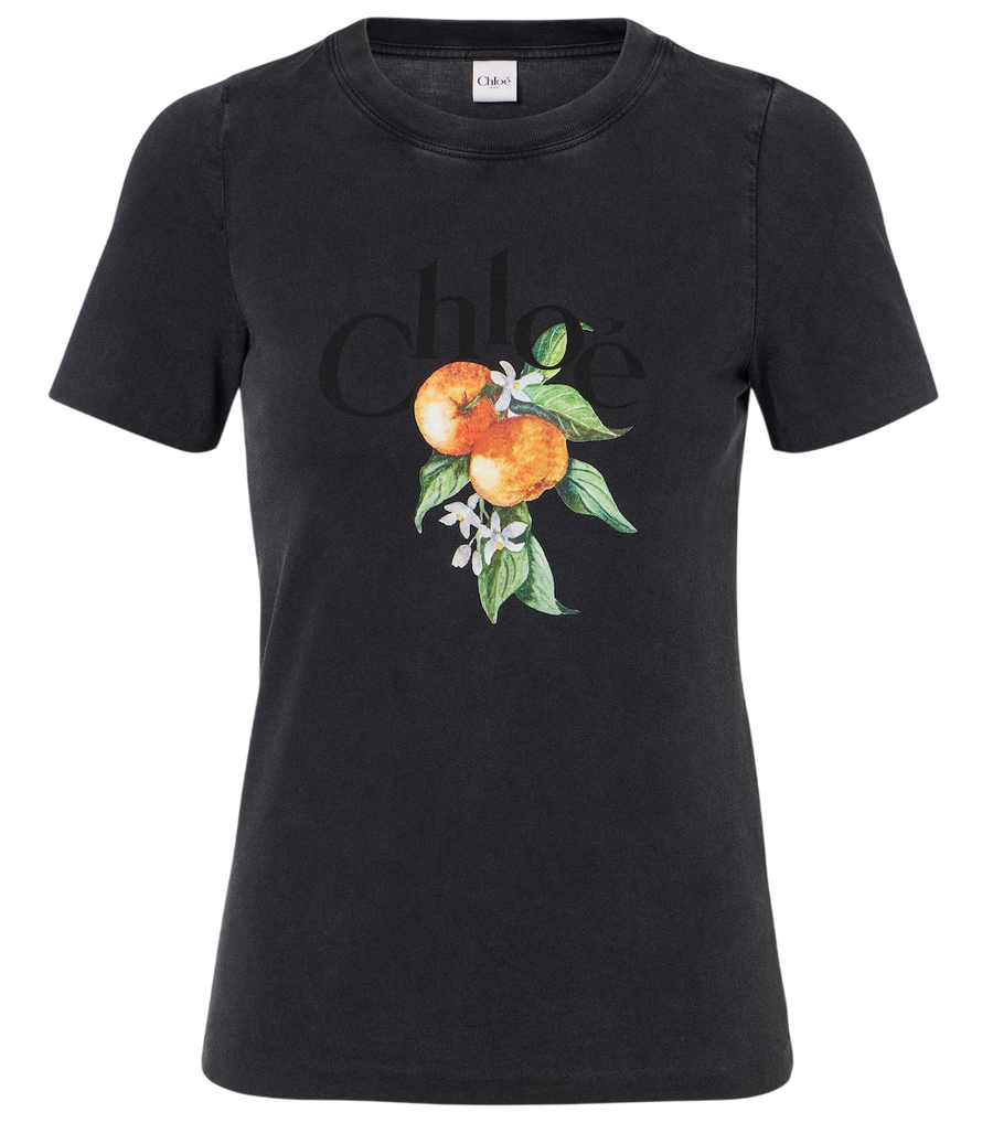 Camiseta de algodón estampada Chloé