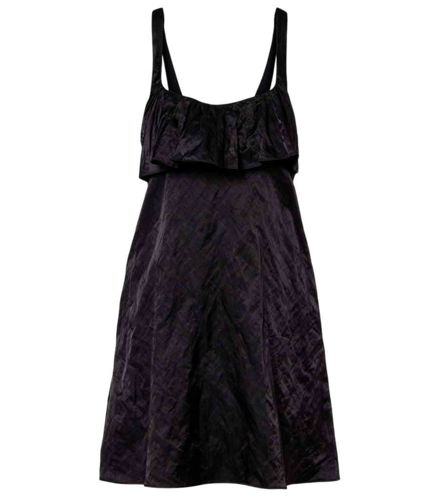 Mini-robe en satin à volants Chloé
