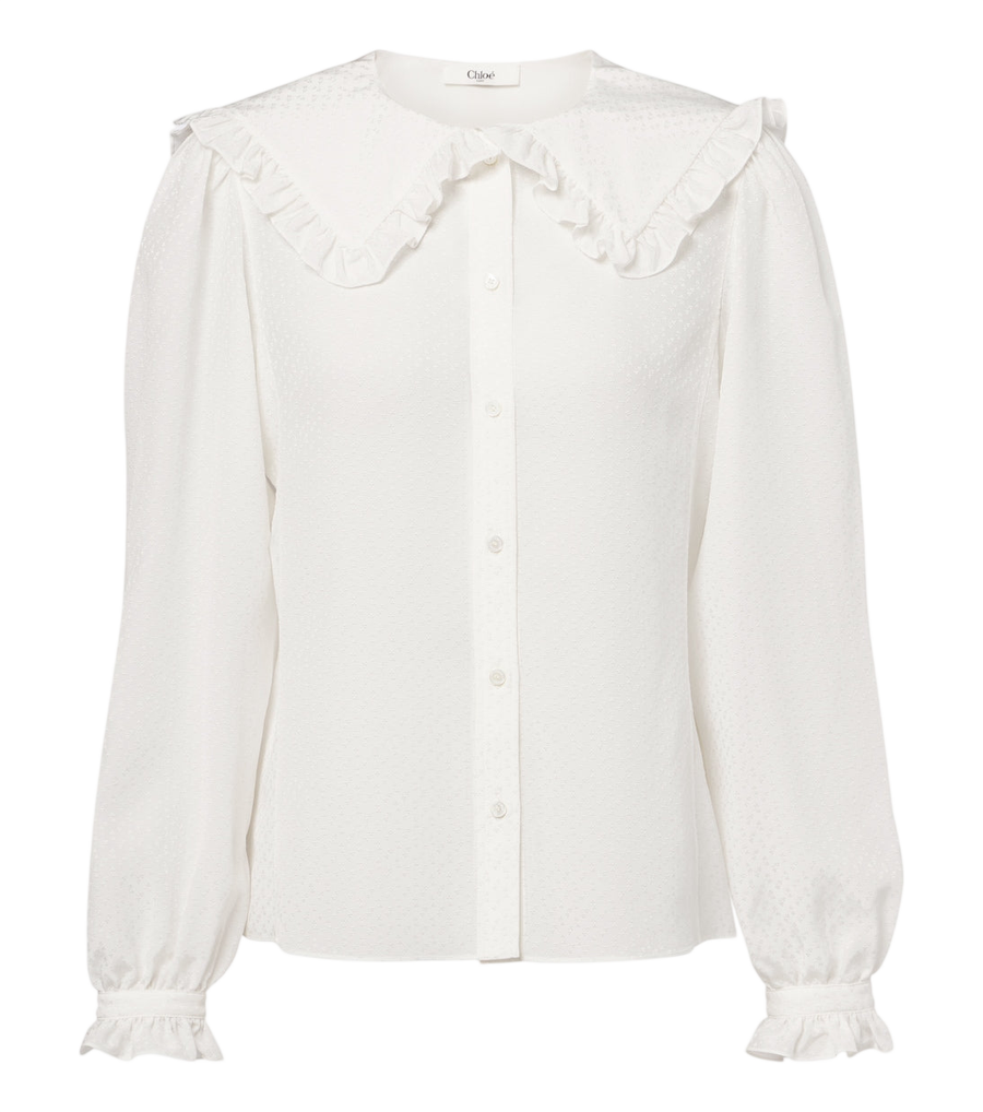 Blouse à volants en soie Chloé