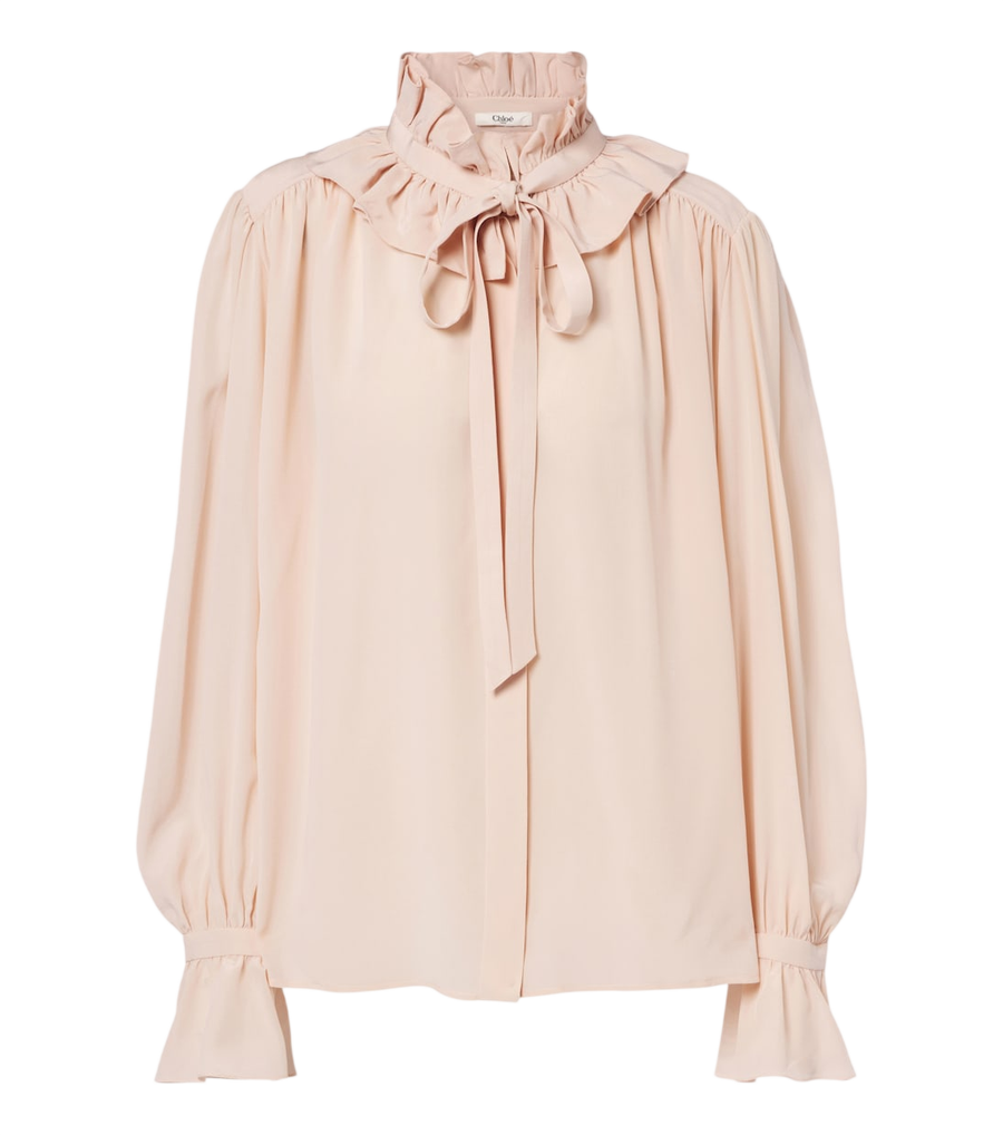 Chloé Ruffled silk chiffon blouse