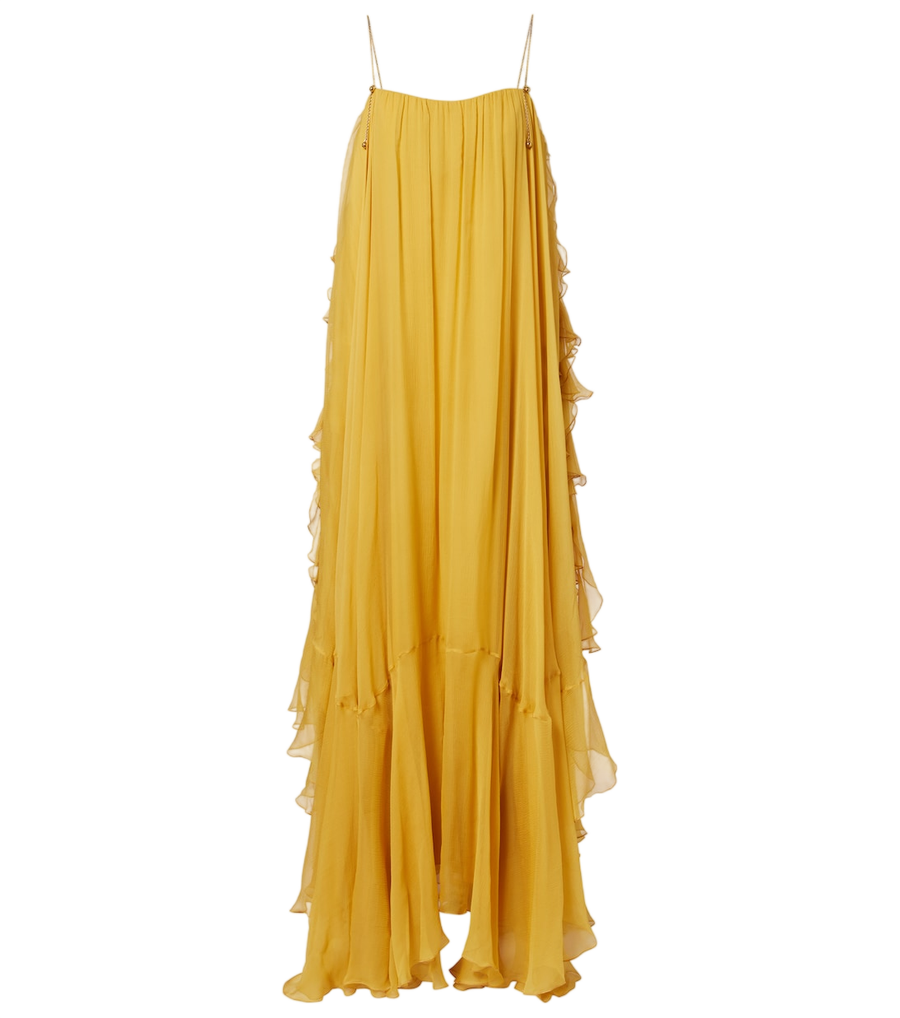 Chloé Ruffled silk muslin gown