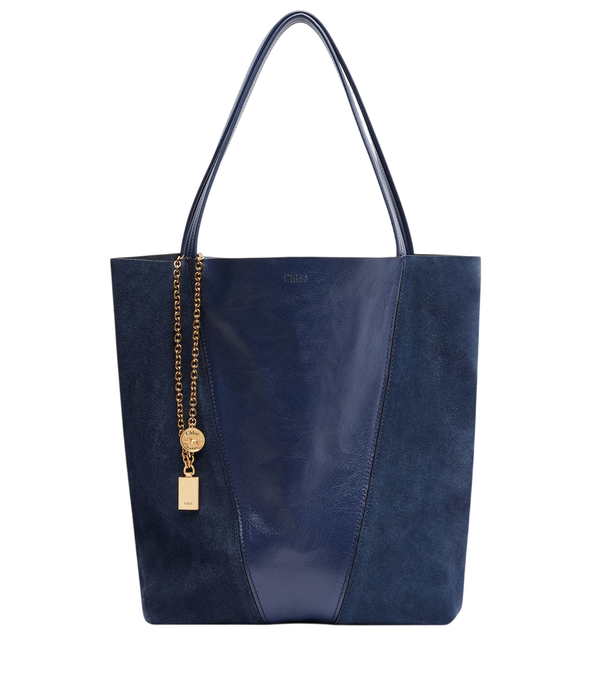 Chloé Spin leather and suede tote bag