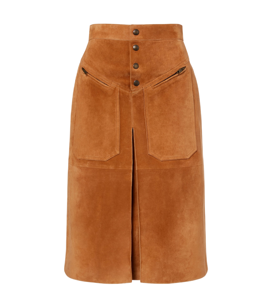 Falda midi de ante de Chloé