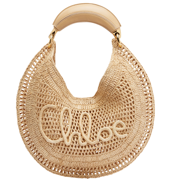 Chloé Summer Banana raffia shoulder bag