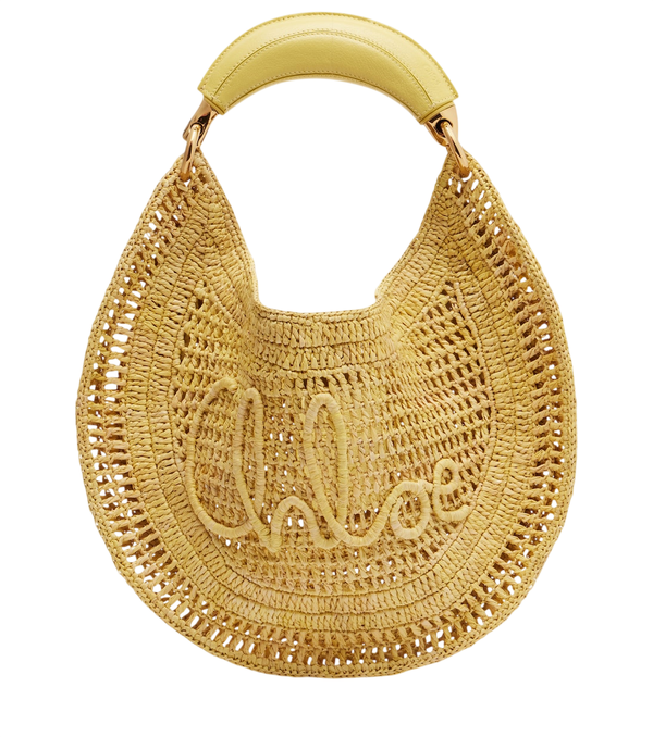 Chloé Summer Banana raffia shoulder bag