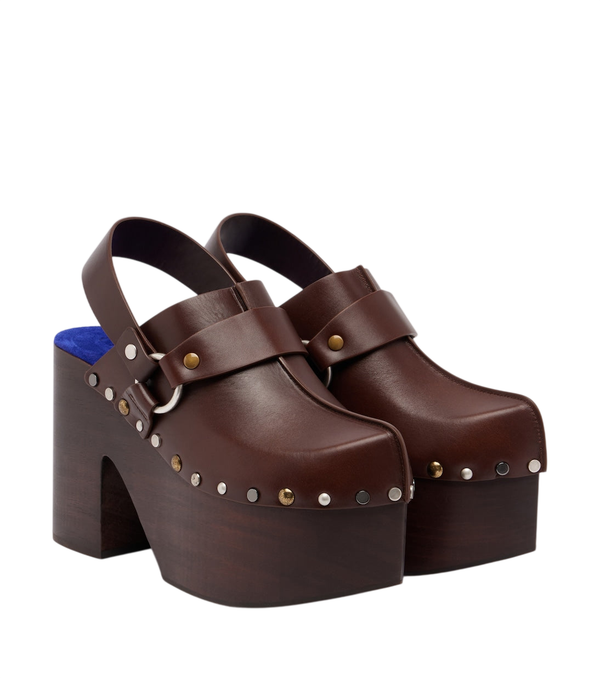 Chloé Zoccoli con plateau in pelle Talis