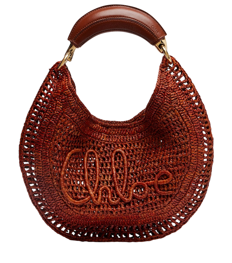 Chloé x Made For A Woman Summer Banana Small raffia shoulder bag