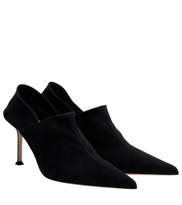 Christen Helix Stretch 75 suede pumps