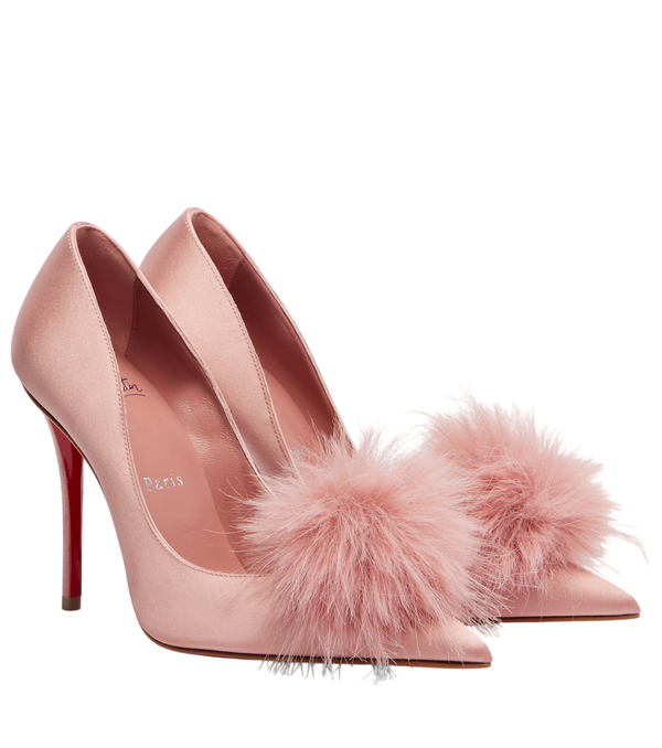 Zapatos de salón Alana 100 de satén crepé con adornos de Christian Louboutin