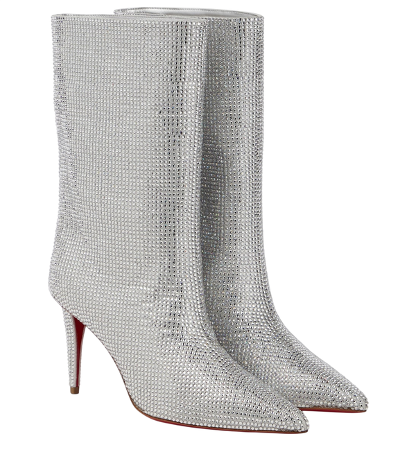 Christian Louboutin Astrilarge Strass suede ankle boots