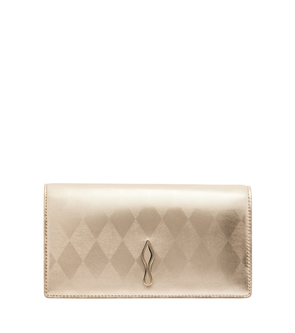 Pochette Bettina in pelle metallizzata Christian Louboutin