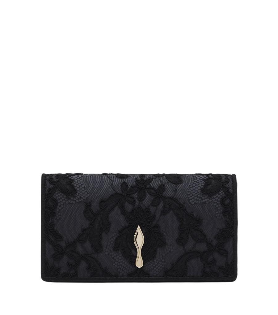 Christian Louboutin Bettina Petite pochette en crêpe de satin à dentelle