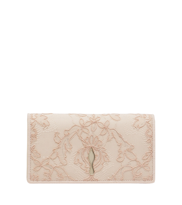 Christian Louboutin Pochette piccola in raso crepe di pizzo Bettina