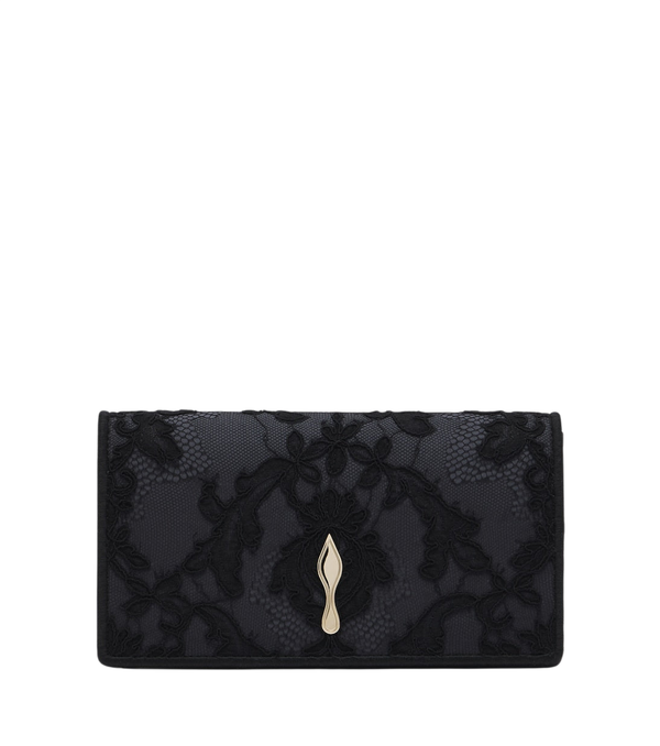 Clutch pequeño Bettina de encaje y satén de crepé de Christian Louboutin