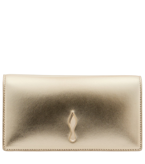 Christian Louboutin Bettina Small metallic leather clutch